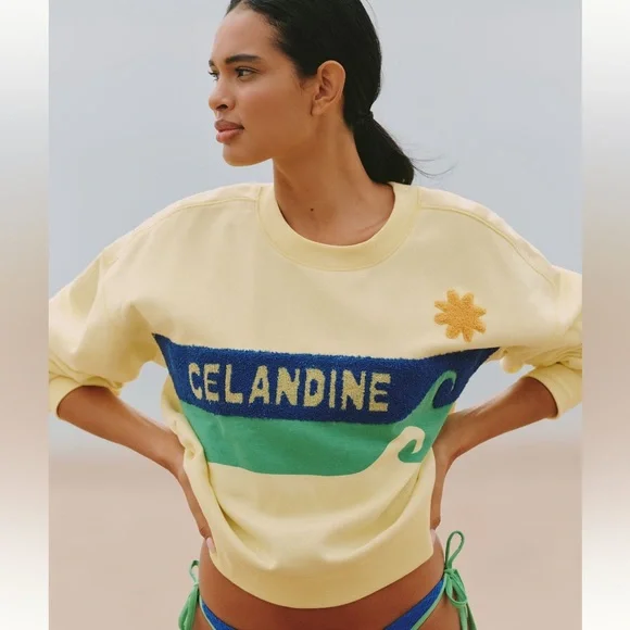 RESERVED for @kpharvey —Celandine NWT Surf sweatshirt;super cute. XXS/XS - Picture 8 of 14